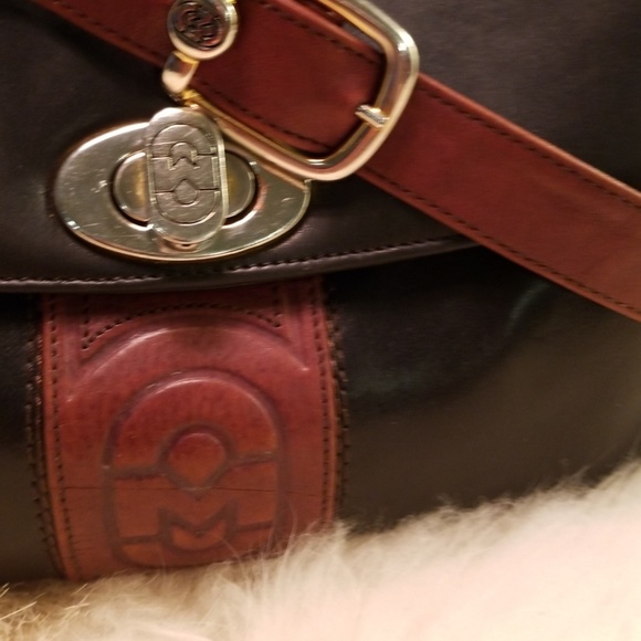 Marino Orlandi black and burnt brown leather bag - Picture 2 of 8